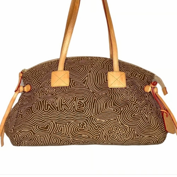 Authentic Huge Duffle Dooney & Bourke J1115997 Sport Pop Doodle Swirl Satchel - Picture 7 of 15